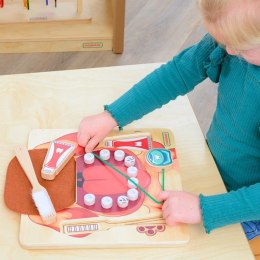 MASTERKIDZ Nauka Zdrowej Higieny Jamy Ustnej na Przykładzie Pieska - Tablica Ścienna Edukacyjna Montessori Masterkidz