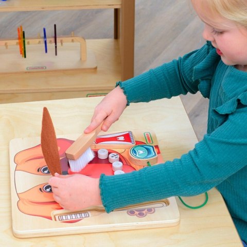 MASTERKIDZ Nauka Zdrowej Higieny Jamy Ustnej na Przykładzie Pieska - Tablica Ścienna Edukacyjna Montessori Masterkidz MASTERKIDZ Nauka Zdrowej Higieny Jamy Ustnej na Przykładzie Pieska - Tablica Ścienna Edukacyjna Montessori Masterkidz