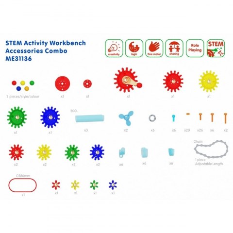 MASTERKIDZ Zestaw Akcesoriów do Stołu Warsztatowego STEM 111 el. Masterkidz MASTERKIDZ Zestaw Akcesoriów do Stołu Warsztatowego STEM 111 el. Masterkidz