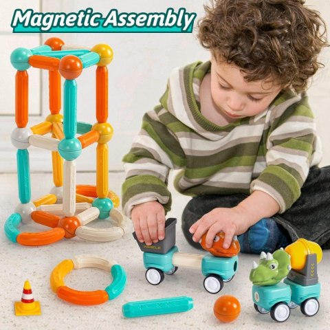 WOOPIE Klocki Magnetyczne Dinozaury Konstrukcyjne 84 el. Woopie WOOPIE Klocki Magnetyczne Dinozaury Konstrukcyjne 84 el. Woopie