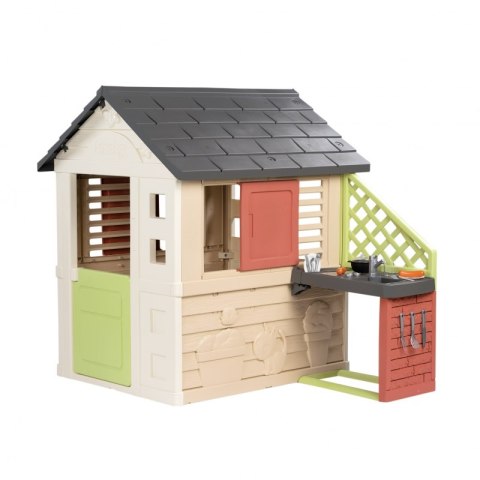 Smoby Domek Nature z kuchnią + 17 akcesoriów Smoby Smoby Domek Nature z kuchnią + 17 akcesoriów Smoby
