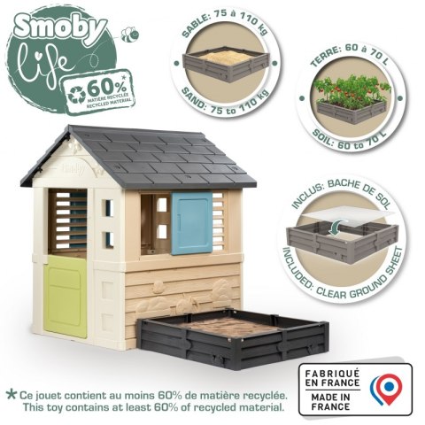 Smoby Life Domek ogrodowy z piaskownicą Smoby Smoby Life Domek ogrodowy z piaskownicą Smoby
