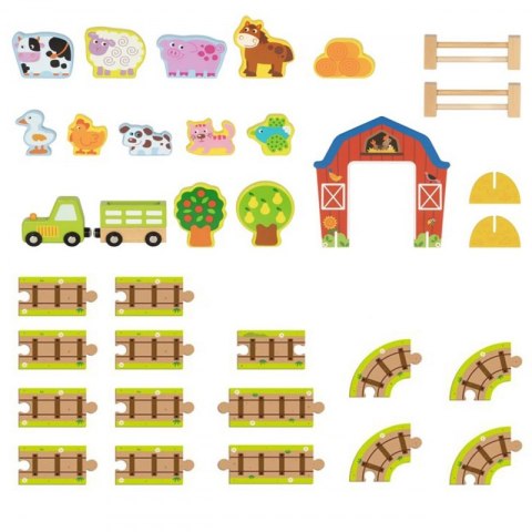 TOOKY TOY Drewniana Farma w Walizce Figurki Pojazdy Tooky Toy TOOKY TOY Drewniana Farma w Walizce Figurki Pojazdy Tooky Toy