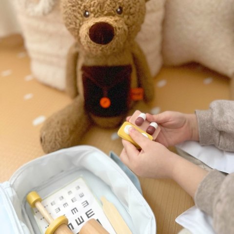 TOOKY TOY Drewniany Zestaw Małego Lekarza Doktora w Walizce z Akcesoriami Tooky Toy