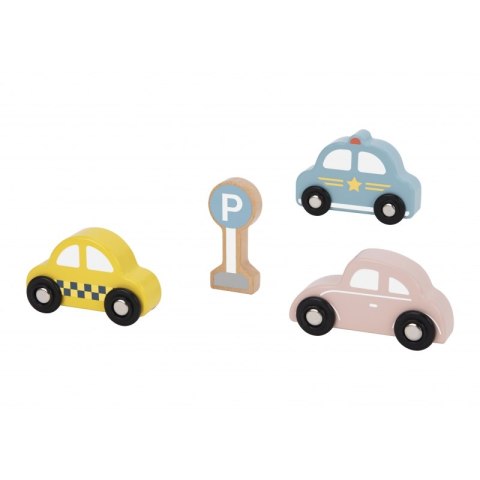 TOOKY TOY Zestaw Drewnaych Pojazdów i Znaków Drogowych w Pudełku Tooky Toy TOOKY TOY Zestaw Drewnaych Pojazdów i Znaków Drogowych w Pudełku Tooky Toy