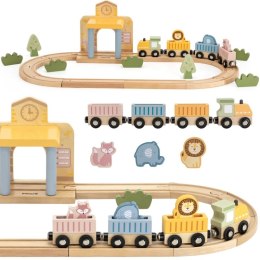 PolarB Drewniany Zestaw Kolejowy 30 el. Viga Toys