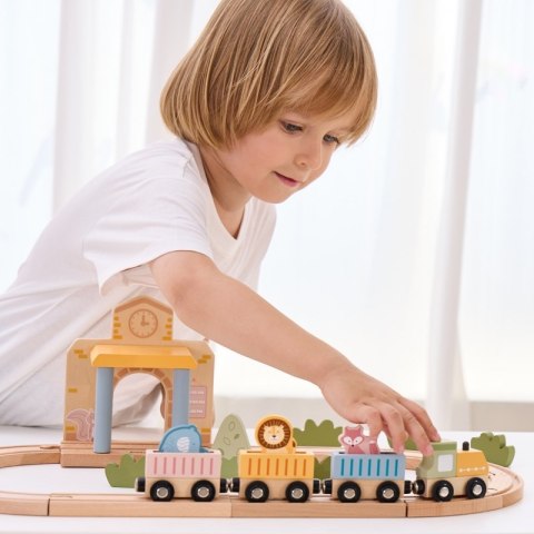 PolarB Drewniany Zestaw Kolejowy 30 el. Viga Toys PolarB Drewniany Zestaw Kolejowy 30 el. Viga Toys