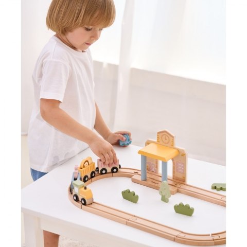 PolarB Drewniany Zestaw Kolejowy 30 el. Viga Toys PolarB Drewniany Zestaw Kolejowy 30 el. Viga Toys