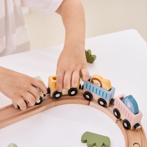PolarB Drewniany Zestaw Kolejowy 30 el. Viga Toys PolarB Drewniany Zestaw Kolejowy 30 el. Viga Toys
