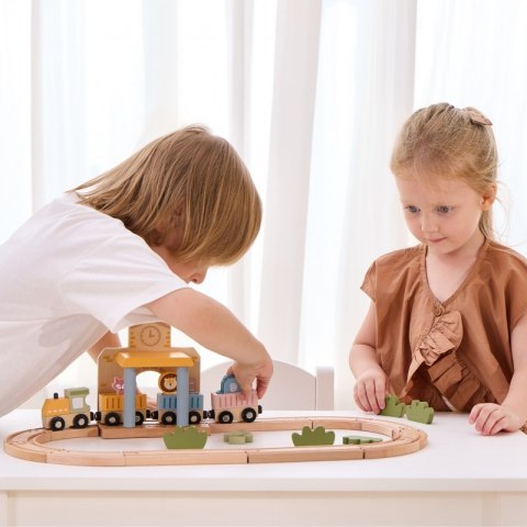 PolarB Drewniany Zestaw Kolejowy 30 el. Viga Toys PolarB Drewniany Zestaw Kolejowy 30 el. Viga Toys
