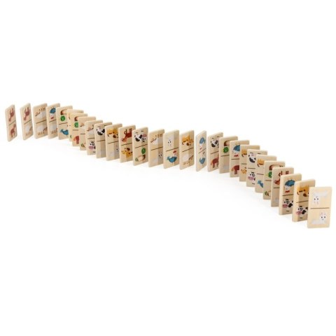 VIGA Drewniane Domino 2w1 Zwierzęta i Liczby Viga Toys VIGA Drewniane Domino 2w1 Zwierzęta i Liczby Viga Toys