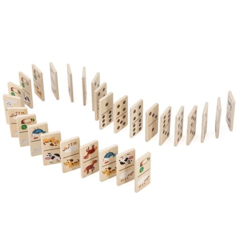 VIGA Drewniane Domino 2w1 Zwierzęta i Liczby Viga Toys VIGA Drewniane Domino 2w1 Zwierzęta i Liczby Viga Toys