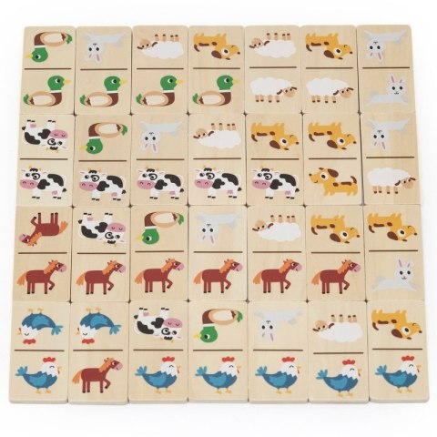 VIGA Drewniane Domino 2w1 Zwierzęta i Liczby Viga Toys VIGA Drewniane Domino 2w1 Zwierzęta i Liczby Viga Toys