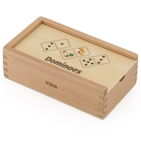 VIGA Drewniane Domino 2w1 Zwierzęta i Liczby Viga Toys VIGA Drewniane Domino 2w1 Zwierzęta i Liczby Viga Toys