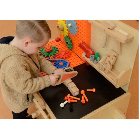 MASTERKIDZ Drewniany Warsztat XXL Montessori STEM z Narzędziami Masterkidz MASTERKIDZ Drewniany Warsztat XXL Montessori STEM z Narzędziami Masterkidz