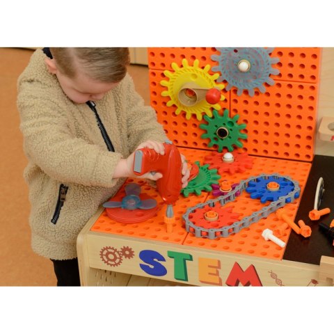 MASTERKIDZ Drewniany Warsztat XXL Montessori STEM z Narzędziami Masterkidz MASTERKIDZ Drewniany Warsztat XXL Montessori STEM z Narzędziami Masterkidz