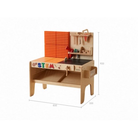 MASTERKIDZ Drewniany Warsztat XXL Montessori STEM z Narzędziami Masterkidz MASTERKIDZ Drewniany Warsztat XXL Montessori STEM z Narzędziami Masterkidz