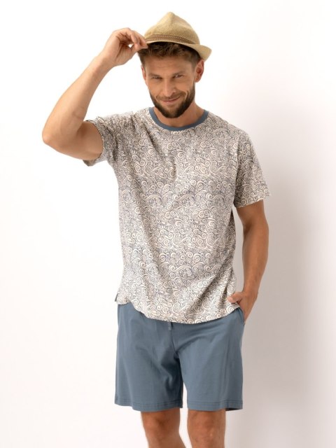 PIŻAMA MĘSKA MNS 748 KR R.3XL-4XL KEY PIŻAMA MĘSKA MNS 748 KR R.3XL-4XL KEY
