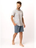 PIŻAMA MĘSKA MNS 748 KR R.3XL-4XL KEY