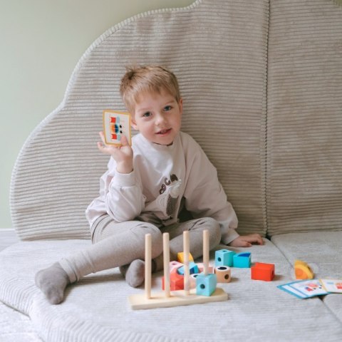 TOOKY TOY Krab Układanka Drewniana Stosy Klocki Bloki Pastelowy Tooky Toy