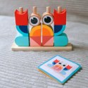 TOOKY TOY Krab Układanka Drewniana Stosy Klocki Bloki Pastelowy Tooky Toy