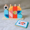 TOOKY TOY Krab Układanka Drewniana Stosy Klocki Bloki Pastelowy Tooky Toy