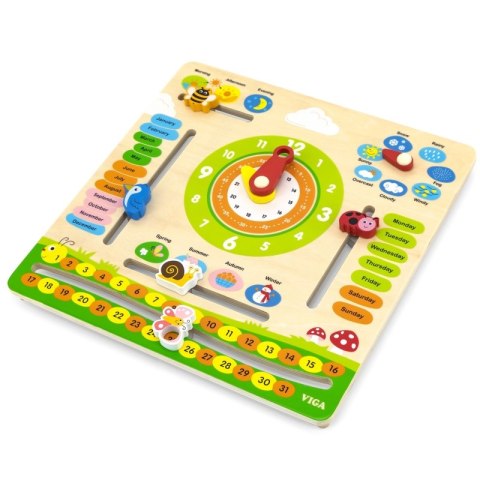 VIGA Kalendarz Edukacyjny Nauka Jezyka Angielskiego Viga Toys VIGA Kalendarz Edukacyjny Nauka Jezyka Angielskiego Viga Toys