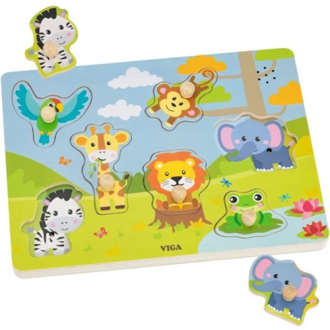 VIGA Puzzle Dźwiękowe Dopasuj Zwierzęta Egzotyczne Viga Toys VIGA Puzzle Dźwiękowe Dopasuj Zwierzęta Egzotyczne Viga Toys