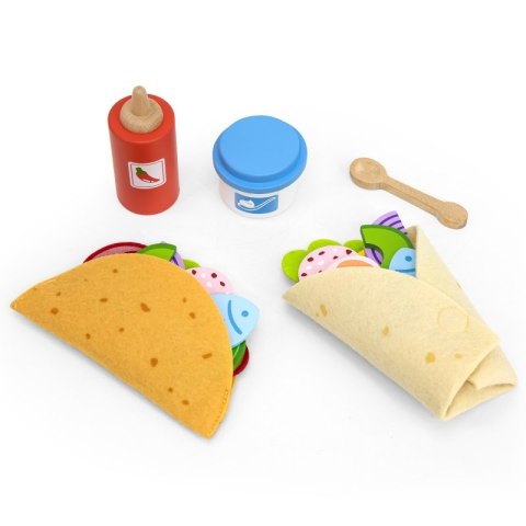 VIGA Zestaw Meksykańskich Potraw Taco i Burrito Viga Toys VIGA Zestaw Meksykańskich Potraw Taco i Burrito Viga Toys