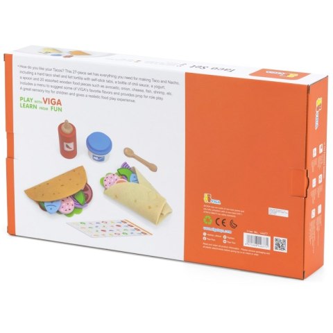 VIGA Zestaw Meksykańskich Potraw Taco i Burrito Viga Toys VIGA Zestaw Meksykańskich Potraw Taco i Burrito Viga Toys
