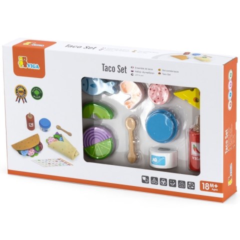 VIGA Zestaw Meksykańskich Potraw Taco i Burrito Viga Toys VIGA Zestaw Meksykańskich Potraw Taco i Burrito Viga Toys