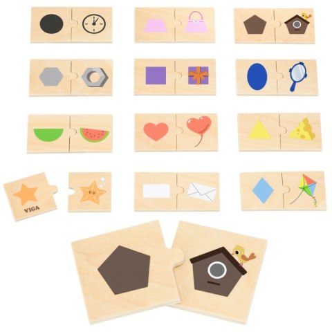 VIGA Zestaw Puzzle Łączenie Kształtów i Przedmiotów Viga Toys VIGA Zestaw Puzzle Łączenie Kształtów i Przedmiotów Viga Toys