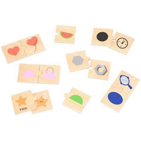 VIGA Zestaw Puzzle Łączenie Kształtów i Przedmiotów Viga Toys VIGA Zestaw Puzzle Łączenie Kształtów i Przedmiotów Viga Toys