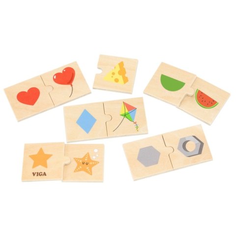 VIGA Zestaw Puzzle Łączenie Kształtów i Przedmiotów Viga Toys VIGA Zestaw Puzzle Łączenie Kształtów i Przedmiotów Viga Toys