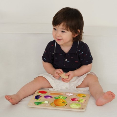Drewniana Układanka Montessori Warzyw Classic World