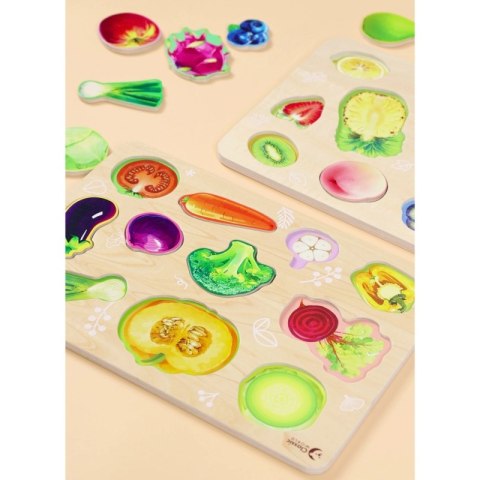 Drewniana Układanka Montessori Warzyw Classic World