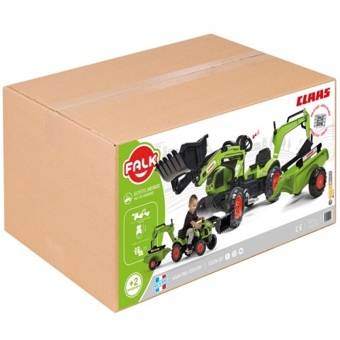 FALK Traktor z Przyczepą CLAAS Arion Backhoe ŁYŻKA + Ładowarka FALK FALK Traktor z Przyczepą CLAAS Arion Backhoe ŁYŻKA + Ładowarka FALK