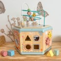TOOKY TOY Interaktywny Drewniany Sześciokąt Montessori Otwierane Pudełko Tooky Toy