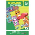 WOOPIE Gra Edukacyjna Transport Zwierzęta Puzzle Domino Montessori Woopie