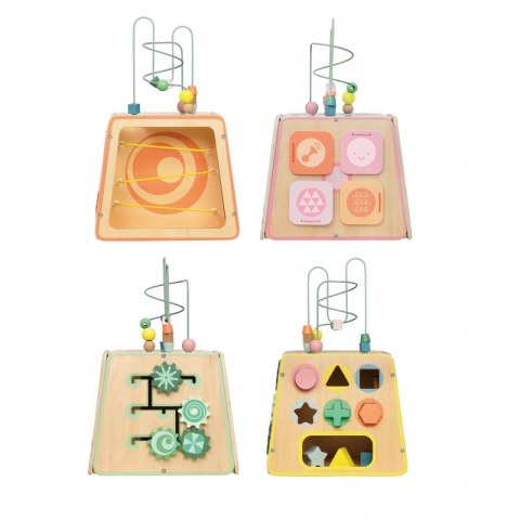 CLASSIC WORLD Drewniana Kostka Edukacyjna Sensoryczna 6w1 Classic World CLASSIC WORLD Drewniana Kostka Edukacyjna Sensoryczna 6w1 Classic World