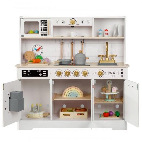 TOOKY TOY Duża Drewniana Multifunkcyjna Kuchnia Nowoczesna Akcesoria Tooky Toy