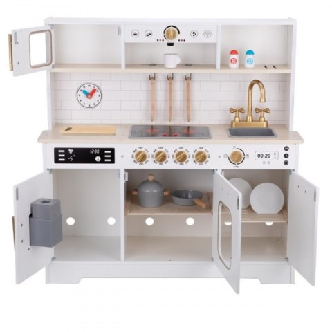 TOOKY TOY Duża Drewniana Multifunkcyjna Kuchnia Nowoczesna Akcesoria Tooky Toy