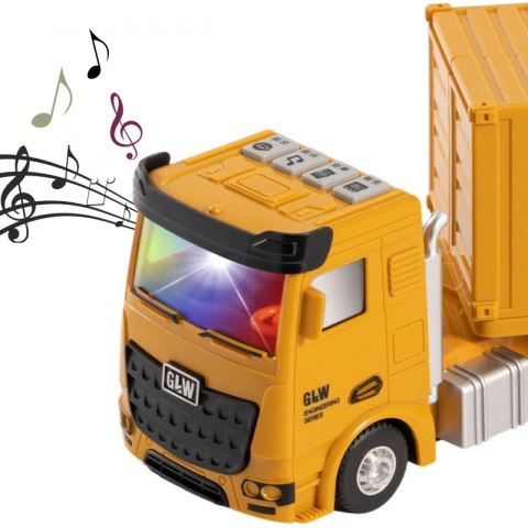 WOOPIE Samochód Ciężarowy 6w1 Zestaw Budowy Dźwig Resoraki Akcesoria Woopie