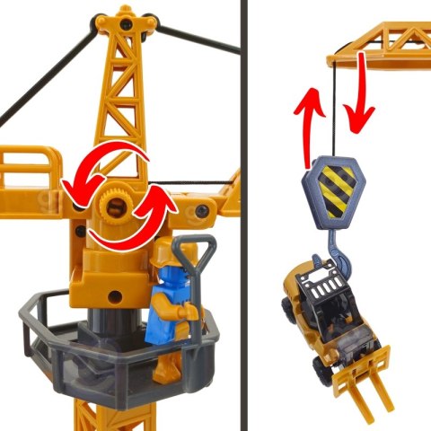 WOOPIE Samochód Ciężarowy 6w1 Zestaw Budowy Dźwig Resoraki Akcesoria Woopie