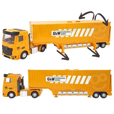 WOOPIE Samochód Ciężarowy 6w1 Zestaw Budowy Dźwig Resoraki Akcesoria Woopie