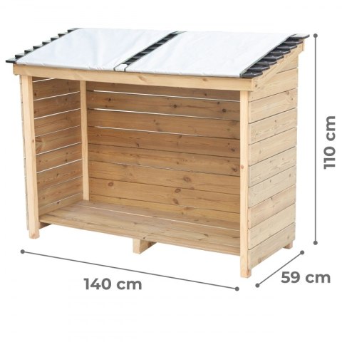 CLASSIC WORLD EDU Drewniany Składzik Ogrodowy Pojemnik Classic World