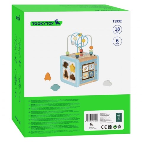 TOOKY TOY Drewniana Kostka Aktywności Kosmos Sorter Labirynt Tooky Toy
