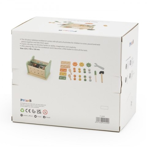 VIGA PolarB Mini Warsztat 2w1 Skrzynka z Narzędziami Zestaw Drewniany Viga Toys VIGA PolarB Mini Warsztat 2w1 Skrzynka z Narzędziami Zestaw Drewniany Viga Toys