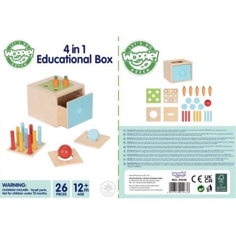 WOOPIE GREEN Drewniana Szuflada Edukacyjna Sorter Montessori Woopie
