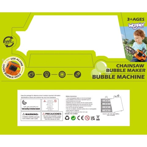 WOOPIE Pistolet do Robienia Baniek Mydlanych - Piła Łańcuchowa M-001 Woopie